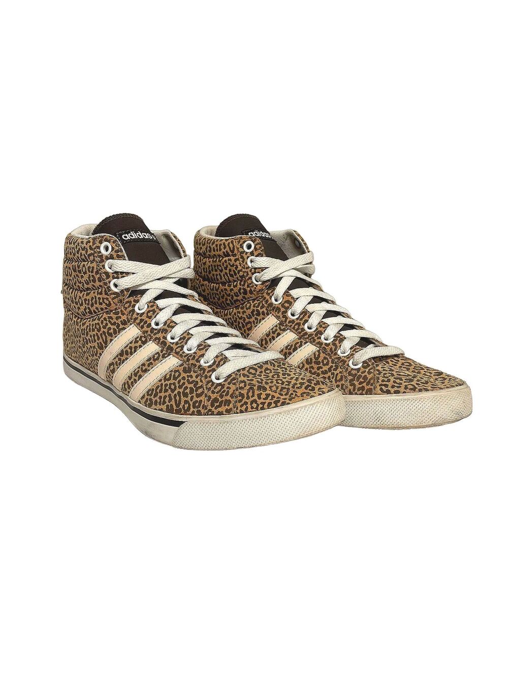 Adidas Women's BBPark Mid Neo High Top Cheetah Print Sneakers Size 7.5